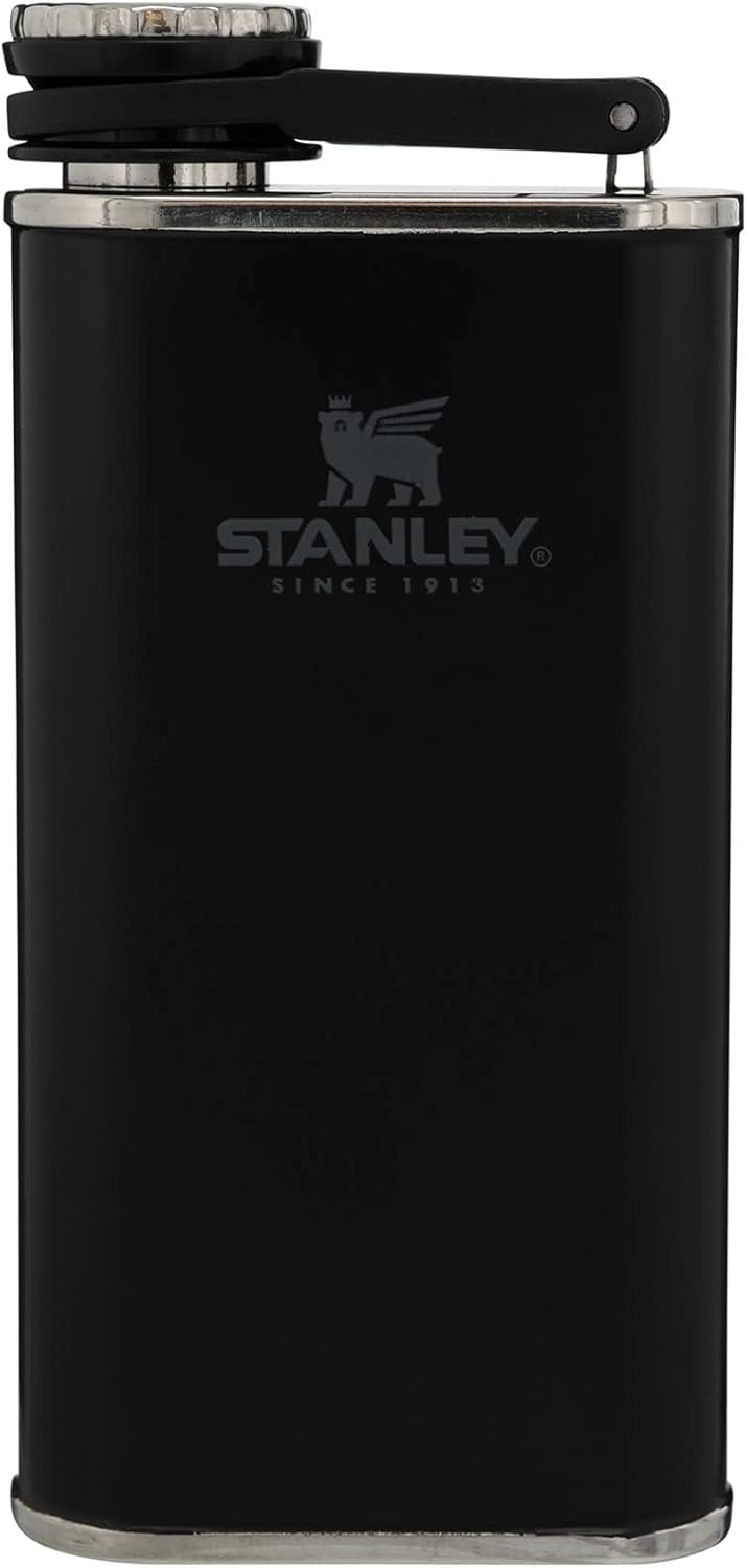 Stanley Classic Flask 8oz with Never-Lose Cap, Wide Mouth Stainless Steel Hip Flask