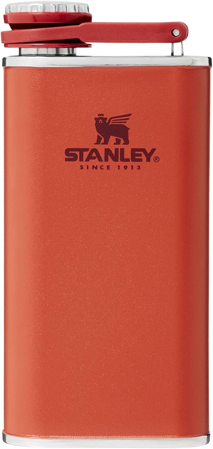 Stanley Classic Flask 8oz with Never-Lose Cap, Wide Mouth Stainless Steel Hip Flask