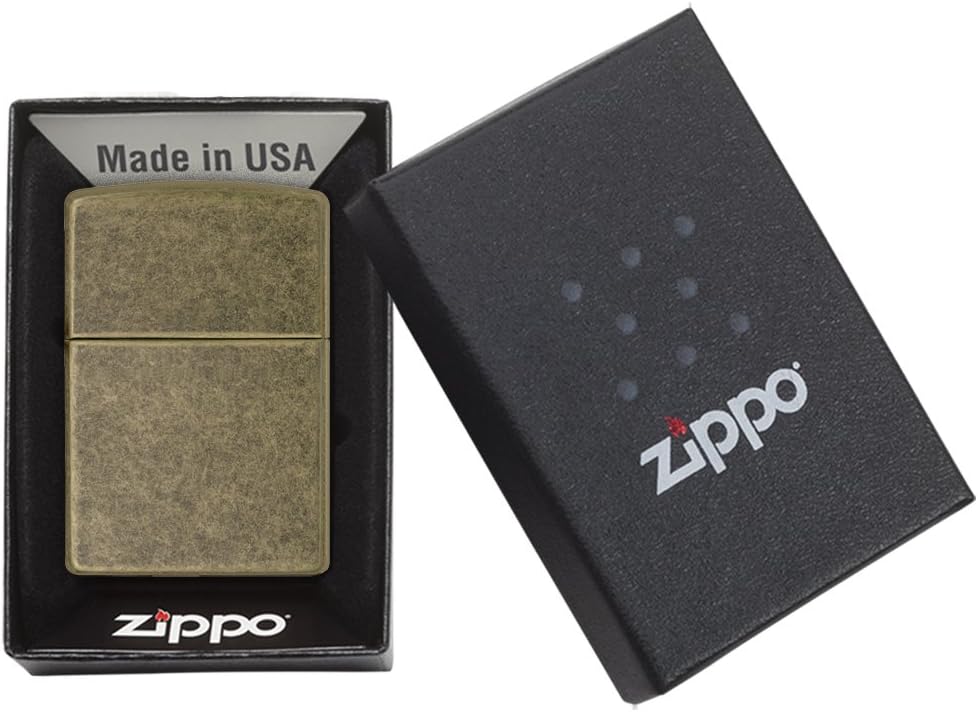 Zippo Brass Pocket Lighter - Antique Brass