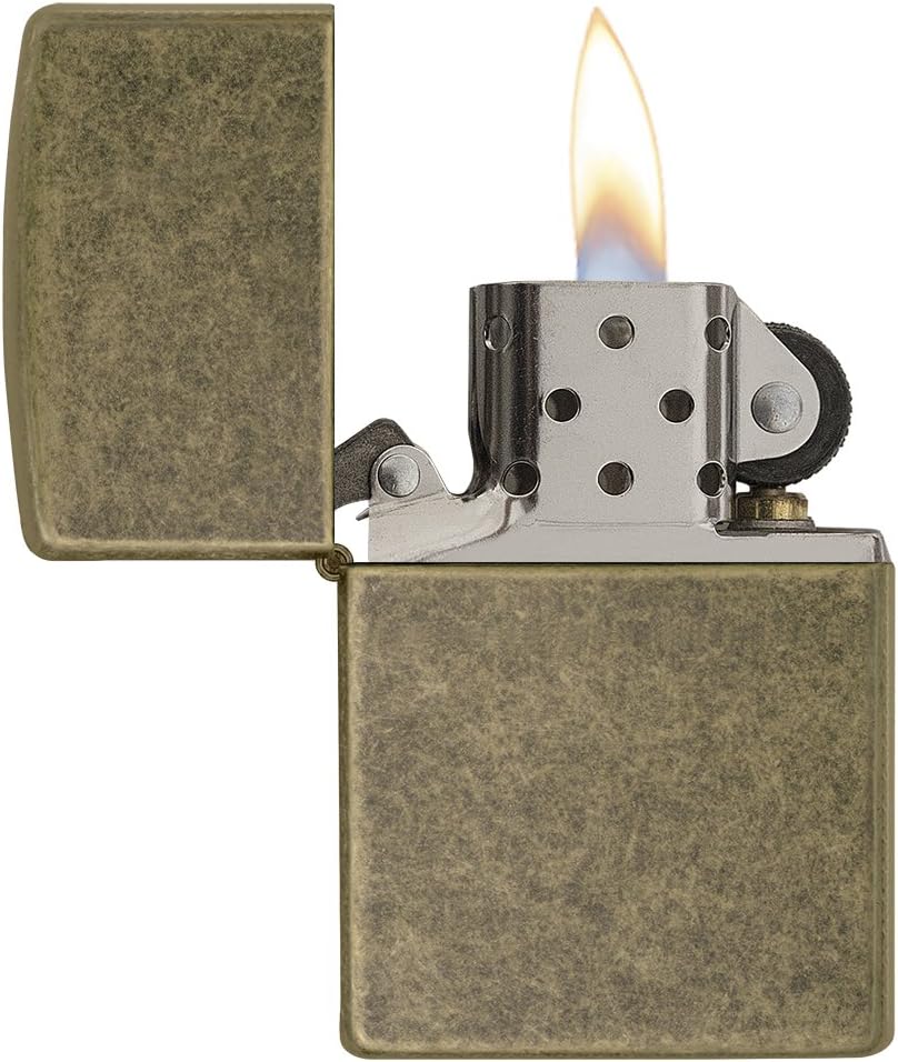 Zippo Brass Pocket Lighter - Antique Brass