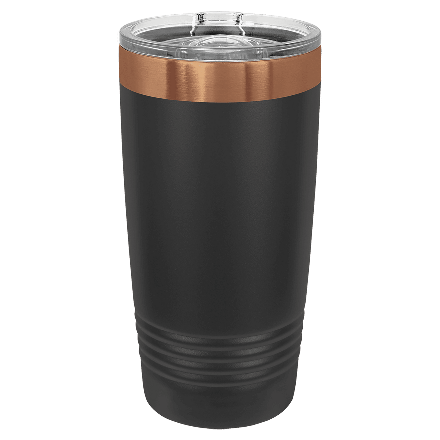 Polar Camel 20 oz. Black/Rose Gold ION-Plated Ringneck Tumbler with Slider Lid
