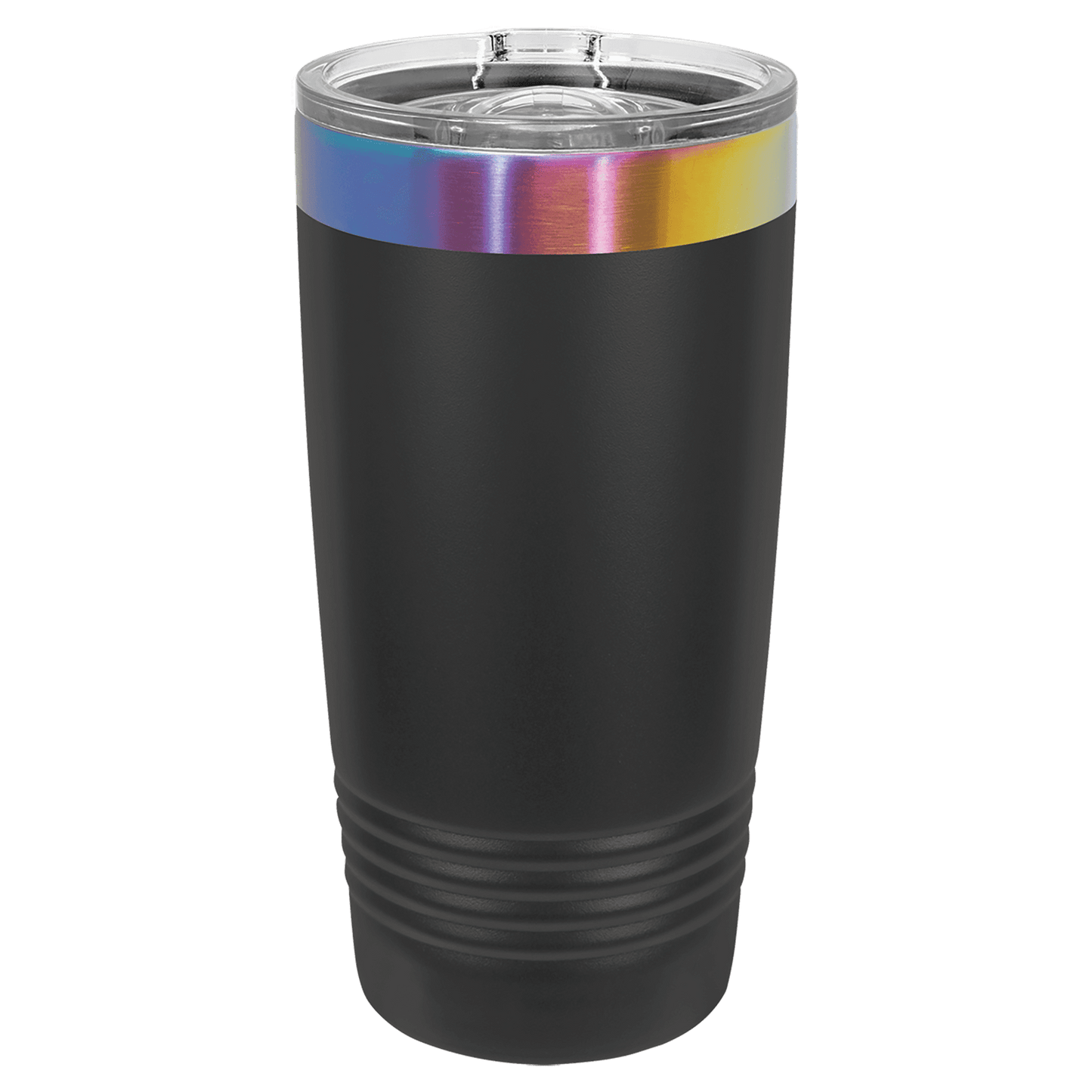 Polar Camel 20 oz. Black/Prism ION-Plated Ringneck Tumbler with Slider Lid