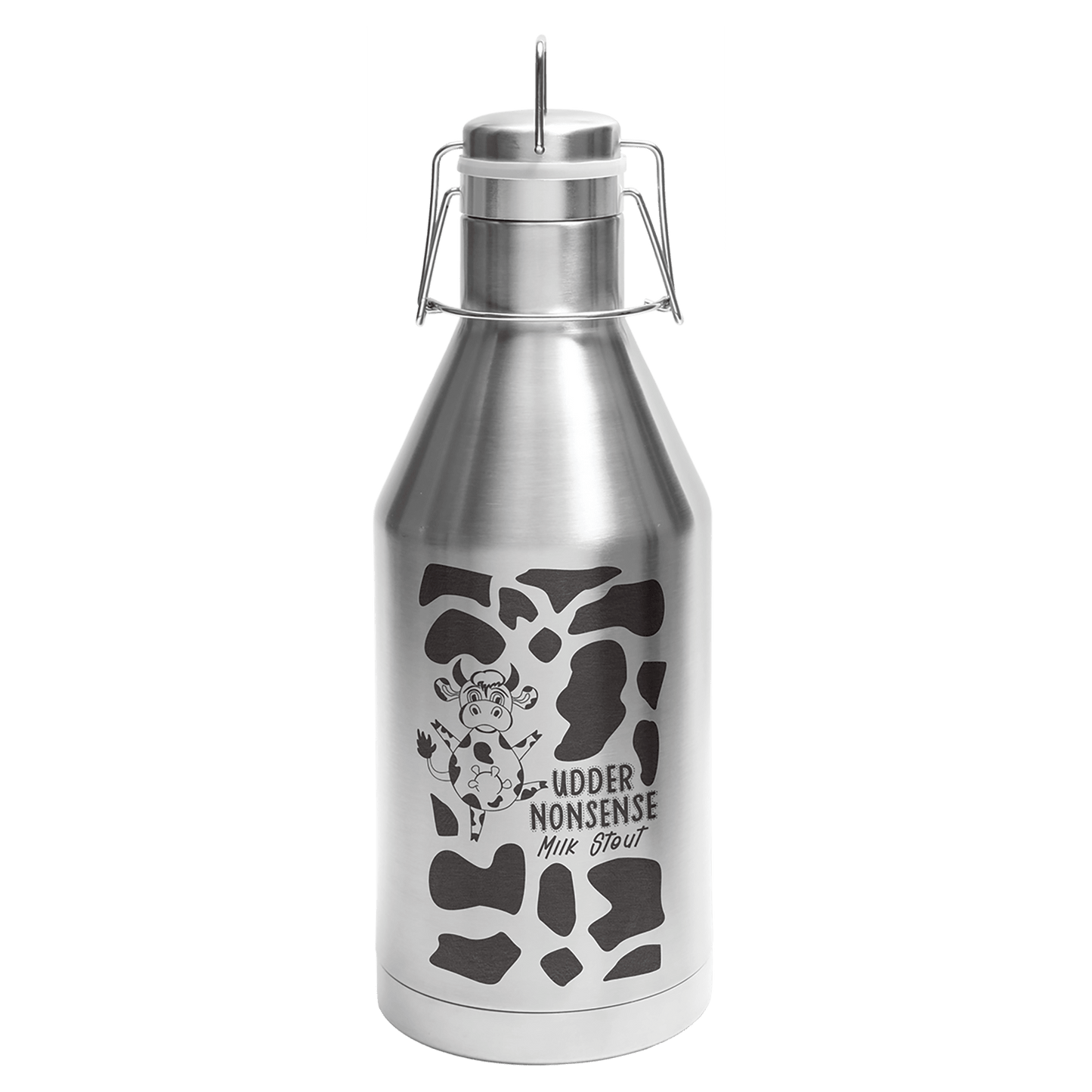 Polar Camel 64 oz. Black Vacuum Insulated Growler with Swing-Top Lid