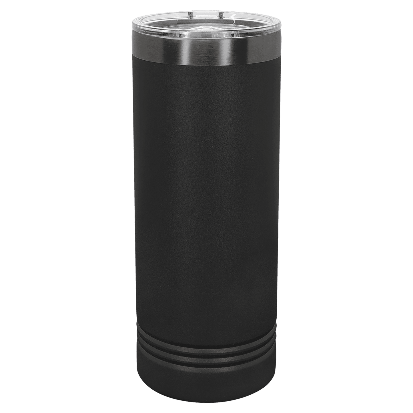 Polar Camel 22 oz. Black/Ghost Black ION-Plated Skinny Tumbler with Slider Lid